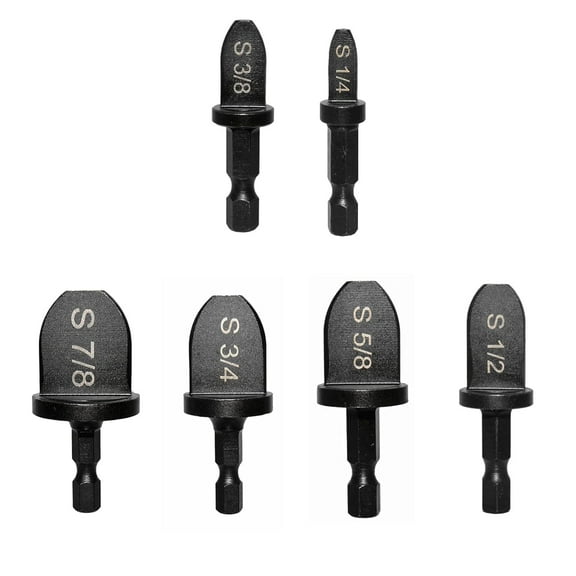 PEAKTREND HVAC Repairing Set Air Conditioner Copper Tube Expander Swaging Tool Manual Pipe Swage Too Drill Bit Soft Copper tubing Tool bit with 1/4'' 3/8''1/2'' 5/8''3/4''7/8''Bits (6PCS)