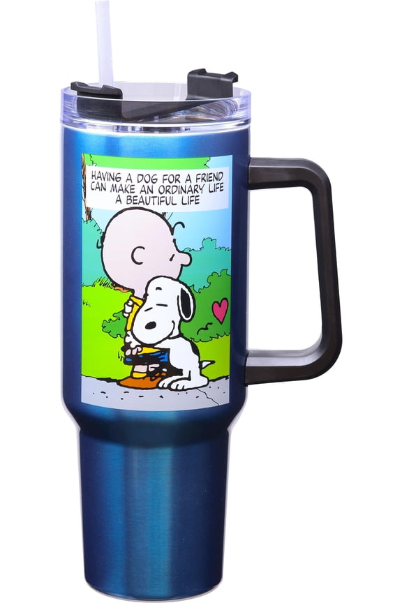 PEANUTS 40OZ STNLS TRAVEL MUG
