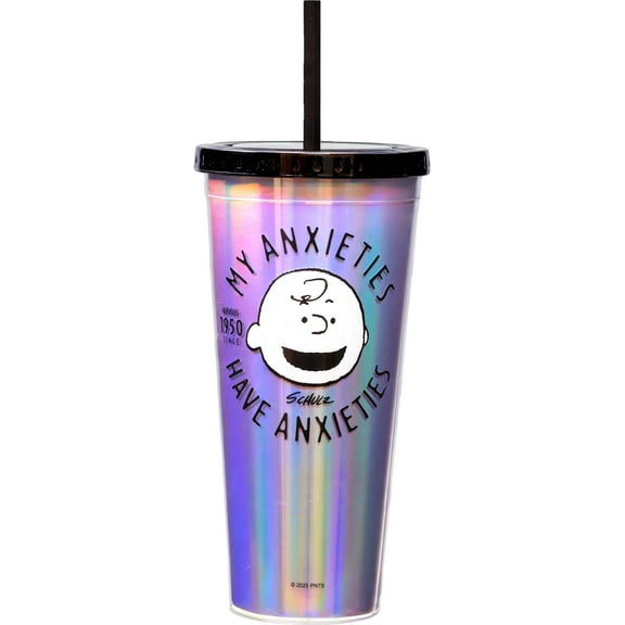 PEANUTS ANXIETIES 20 OUNCE FOIL CUP
