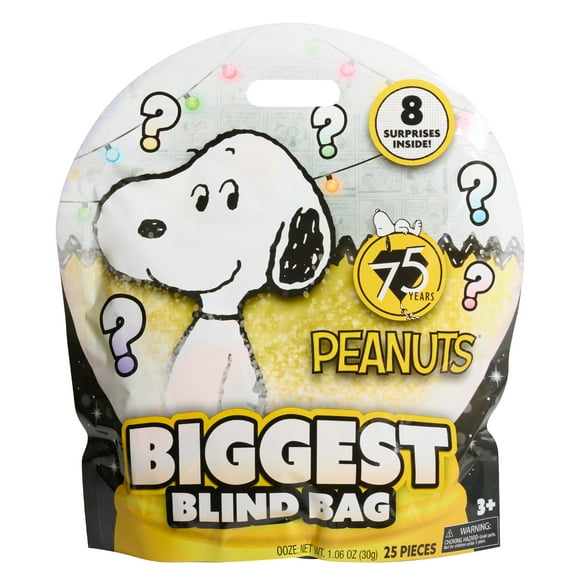 Peanuts 75th Anniversary Biggest Blind Bag with 8 Surprise Toys, for Kids Ages 3 and up