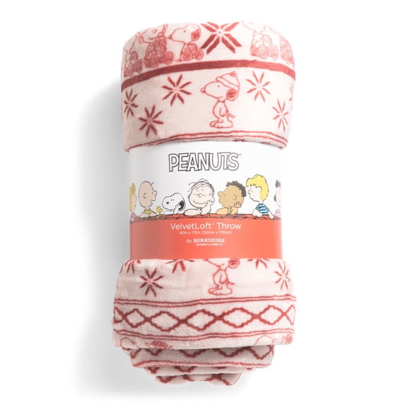 PEANUTS Cozy Fairisle Throw