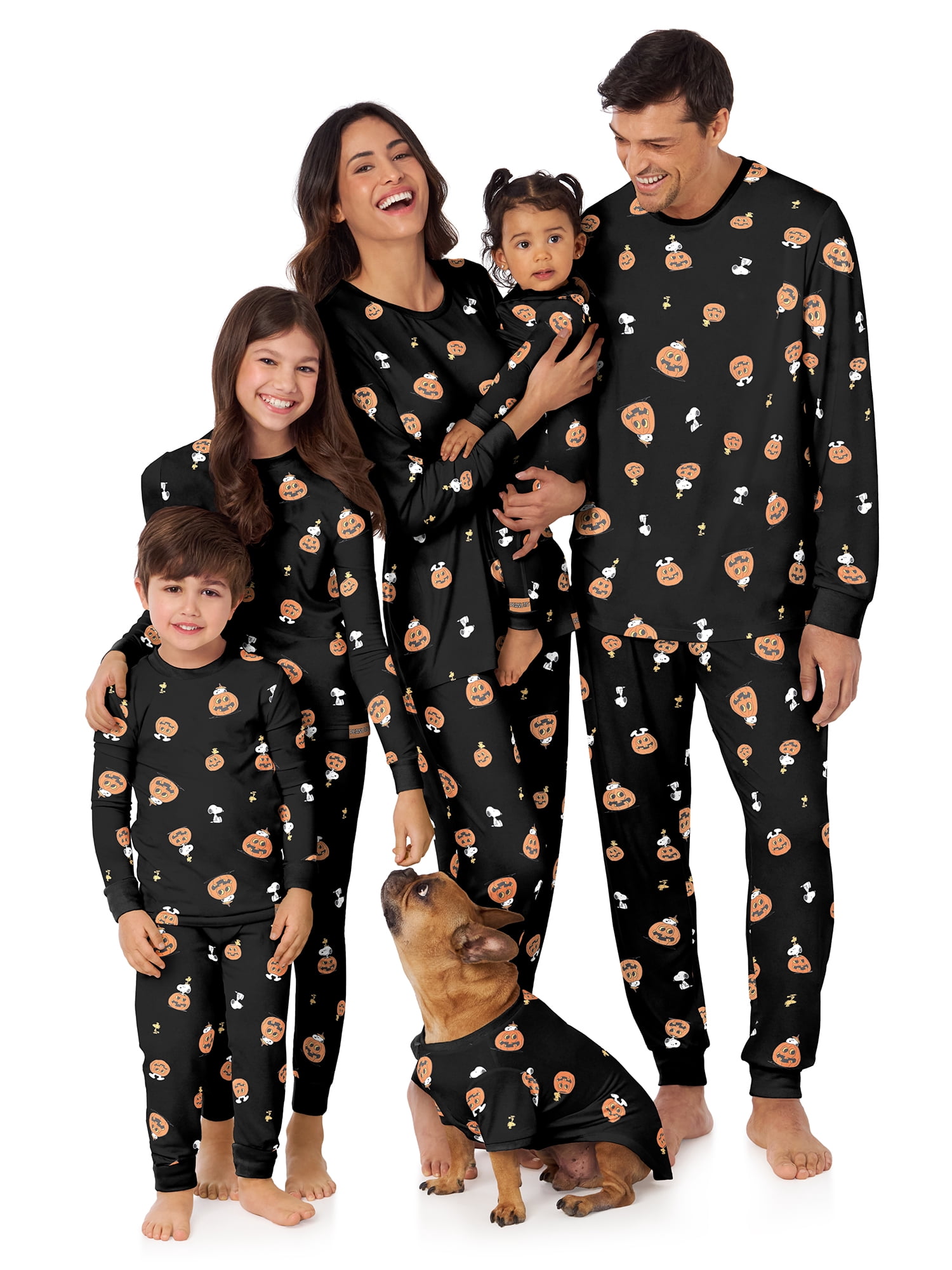 Peanuts Halloween Women’s Snoopy Matching Family Sleepwear Long Sleeve Top and Pants Pajama Set, 2 Piece, Sizes S-3XL