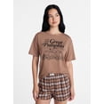 thumbnail image 1 of Peanuts Snoopy Women's and Women's Plus Great Pumpkin Tee and Shorts Sleep Set, 2-Piece, Sizes XS-2X, 1 of 5