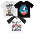 thumbnail image 1 of PEANUTS Snoopy Charlie Brown Toddler Boys 3 Pack T-Shirts Toddler to Big Kid, 1 of 5