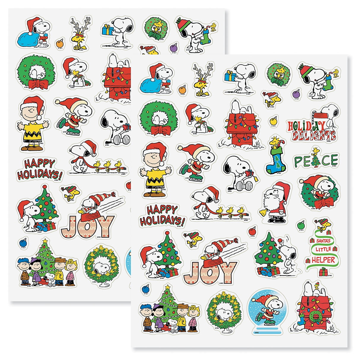 PEANUTS Snoopy Christmas Sticker Pack 2 sheets 34 Designs Largest 2 x 2 by Current 9fe20f3f 16fe 41cc bc1b 006d1d03e086.f14c4d8f786fc1a25d4c36e785f33ce9 peanuts snoopy christmas festive sticker pack - 2 sheets of 34