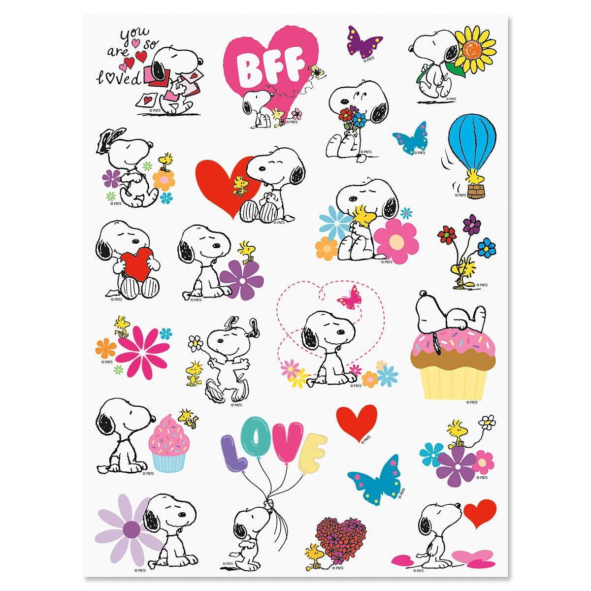 Snoopy Peanuts Stickers 4 Sheets New in Unopened Package by Hallmark Gift  for Teacher Snoopy Sticker Party Decor Collector Crafts Gifts 