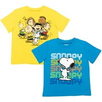 PEANUTS Snoopy Toddler Boys 2 Pack T-Shirts Infant to Big Kid