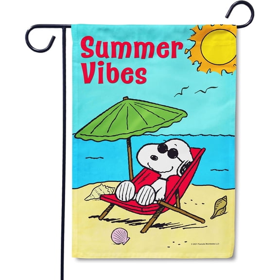 , PEANUTS Summer Beach Vibes Garden Flag 12" x 18", Officially Licensed PEANUTS, Summer