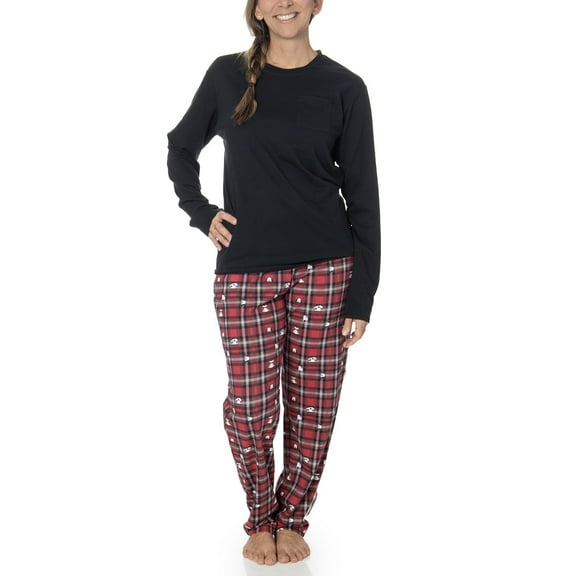 PEANUTS Womens 100% Cotton Family Matching Pajamas Holiday Festive Nightwear Sleepwear 2-Piece Sets for Christmas Gifts (Red Plaid, XL)