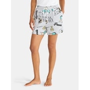 Peanuts Women's Snoopy Graphic Drawstring Shorts, Sizes XXS-XXL