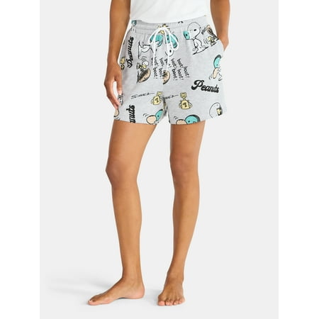Peanuts Women's Snoopy Graphic Drawstring Shorts, Sizes XXS-XXL