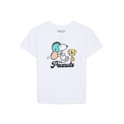 Peanuts Women’s Snoopy Cotton Graphic Skimmer Tee with Embroidery, Sizes XXS-XXL