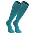 thumbnail image 1 of PEAR SOX Euro Solid Knee High Soccer Socks with Arch and Ankle Support (Teal Blue, L), 1 of 1