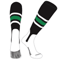 thumbnail image 1 of PEAR SOX OTC Baseball Softball Stirrup Socks (B, 7in) Black, White, Kelly Green (XL), 1 of 3