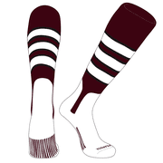 PEAR SOX OTC Baseball Softball Stirrup Socks C, 7in Cardinal, Black, White M