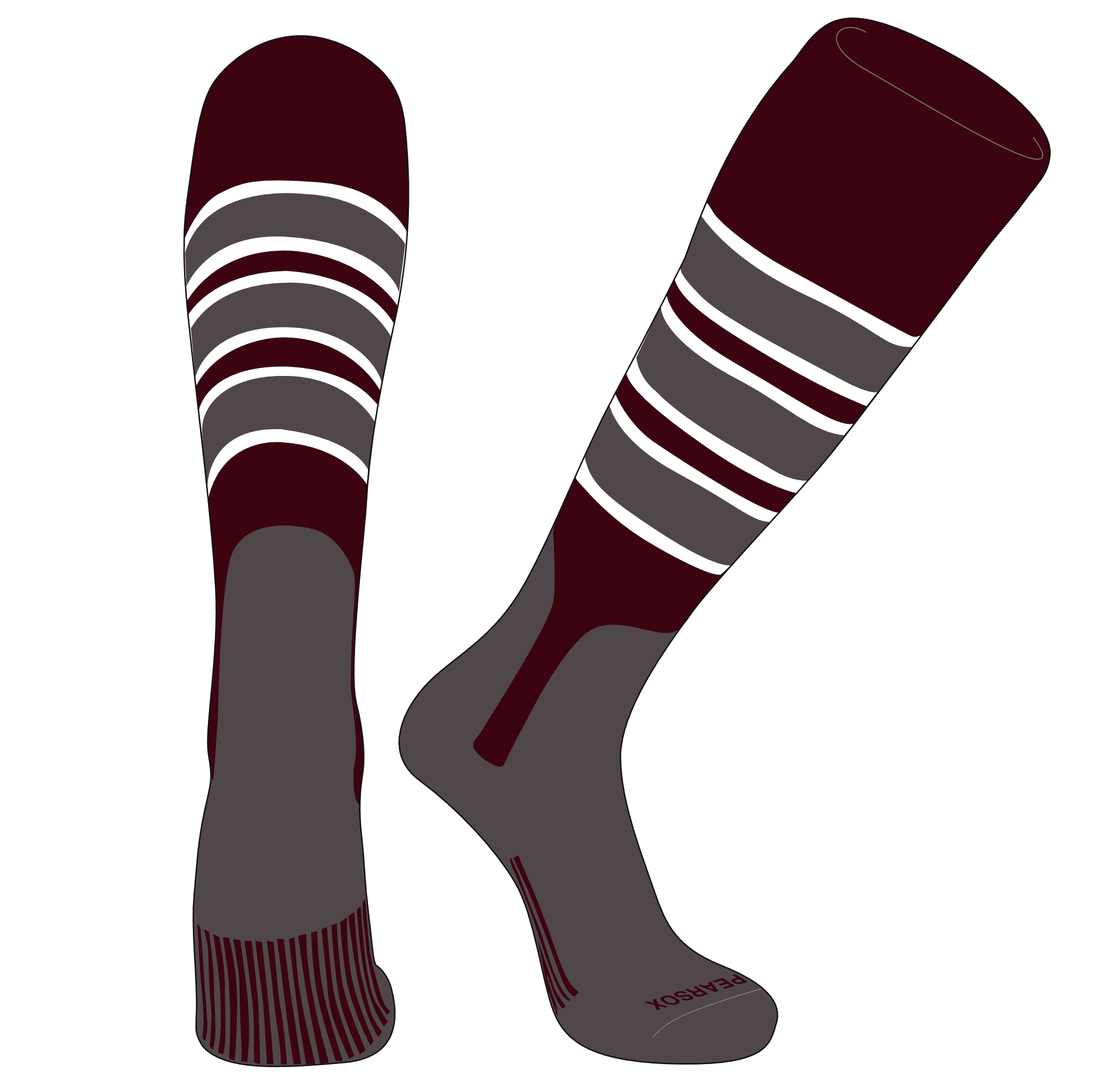 PEAR SOX OTC Chaussettes de baseball softball étrier (E, 22,9