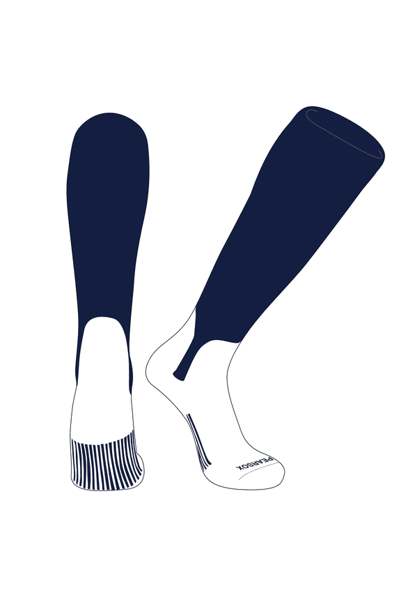 OTC Baseball Softball Stirrup Socks (S, 5in) Navy, White (S)