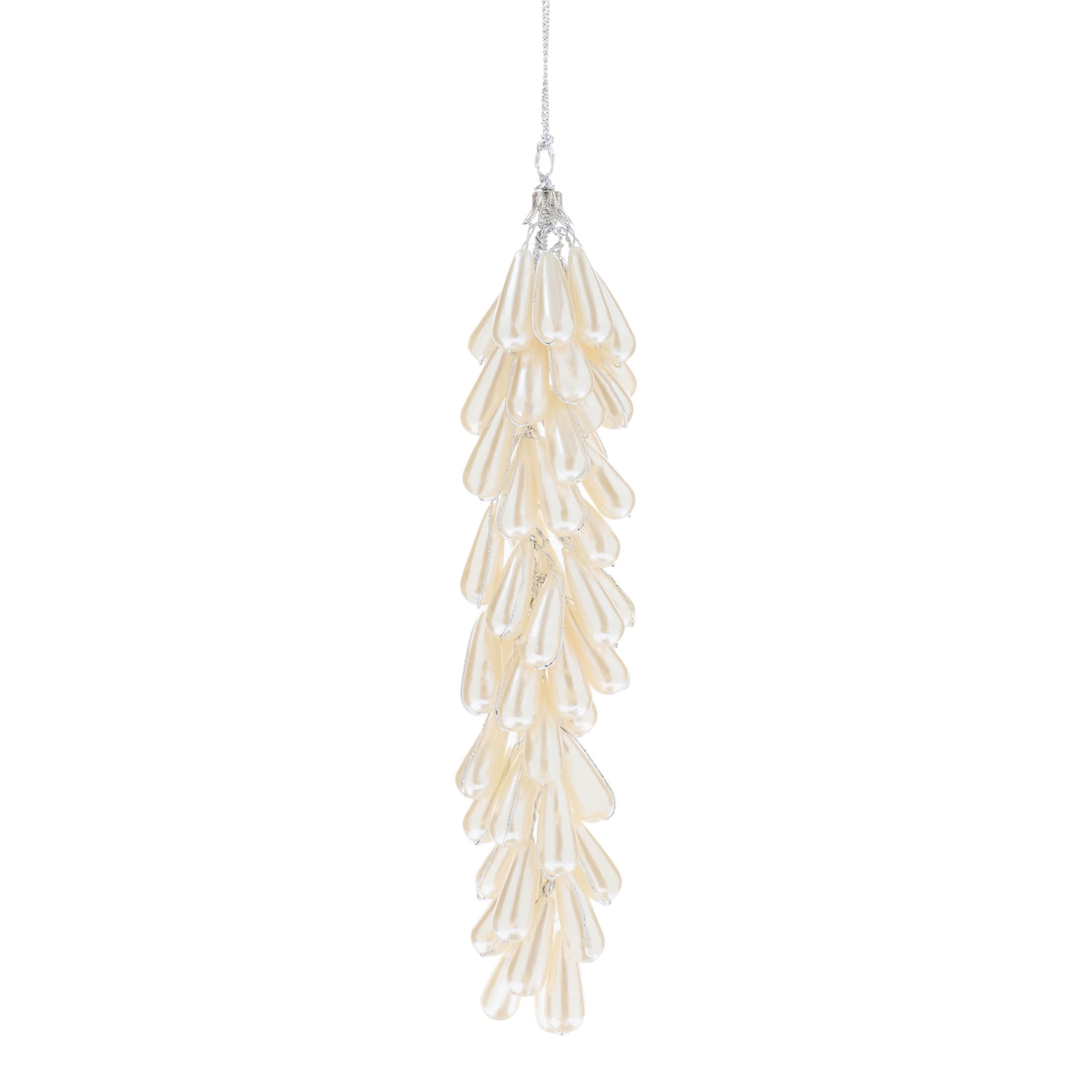 White Pearl String Christmas Ornament, 7", by Holiday Time