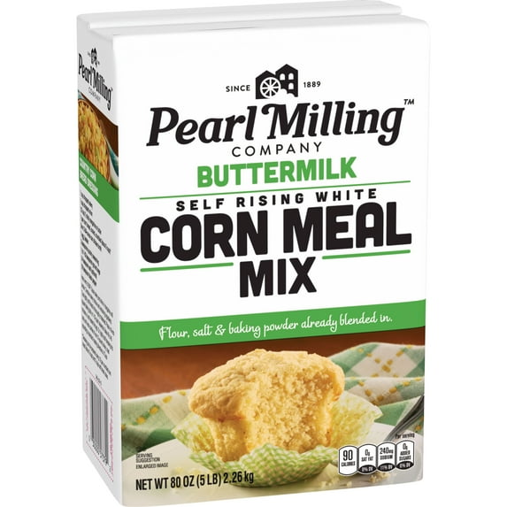 Pearl Milling Company Corn Meal Mix Self Rising White Buttermilk, 80 ounce