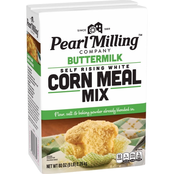 Pearl Milling Company Corn Meal Mix Self Rising White Buttermilk, 80 ounce