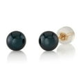 thumbnail image 1 of THE PEARL SOURCE 6.0-6.5mm Black Japanese Akoya Real Pearl Earrings for Women - 14k Gold Stud Earrings | Hypoallergenic Earrings with Genuine Cultured Pearls, 1 of 6