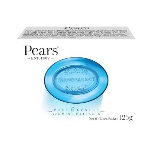 PEARS Pure & Gentle Mint Extracts Bar Soap, 4.4 oz/125g