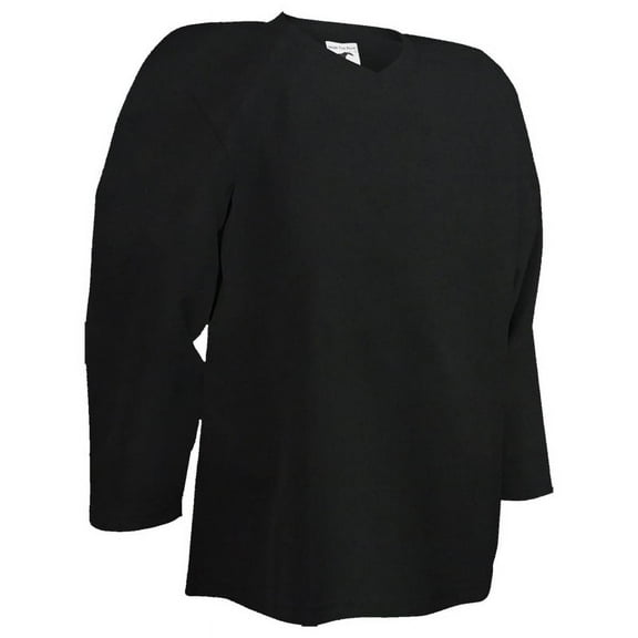 PEARSOX 100 Denier Blank Polyester Hockey Jersey - Black (Adult Large)