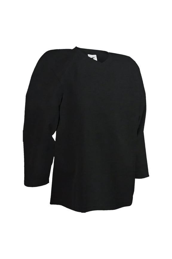 PEARSOX 100 Denier Blank Polyester Hockey Jersey - Black (Adult Small)
