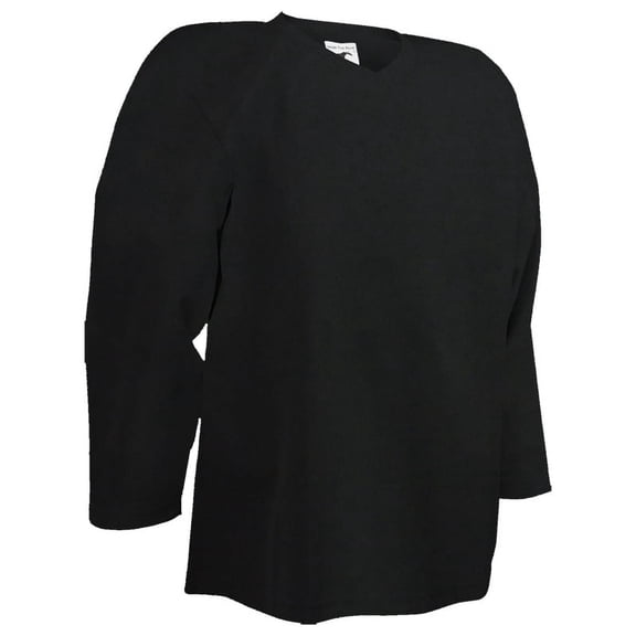 PEARSOX 100 Denier Blank Polyester Hockey Jersey - Black (Youth Large/X-Large)