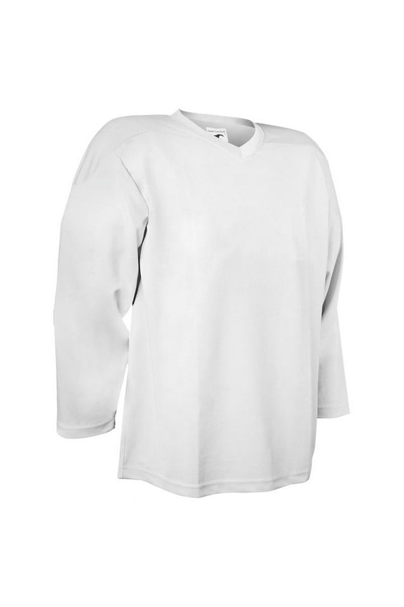PEARSOX 100 Denier Blank Polyester Hockey Jersey - White (Youth Large/X-Large)