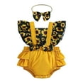 thumbnail image 1 of PEASKJP Baby Bodysuit Girl Baby baby-girls Sleep and Play Pajamas, One-piece Romper Jumpsuit (Yellow,6-9 Months), 1 of 5