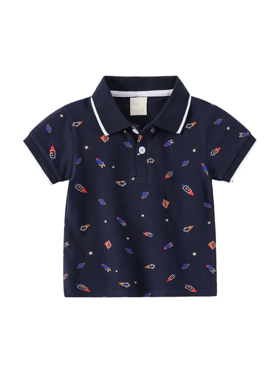 Baby Boys Plain Tshirts Boys Girls Graphic Printed T Shirts Unisex Short Sleeve Summer tees (Navy,4-5 Years)