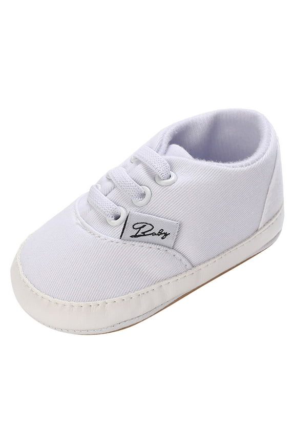 Baby Shoes for Boys Newborn Baby Sneakers Girls Boys Lightweight Breathable Mesh First Walkers Shoes,White 12-18 Months