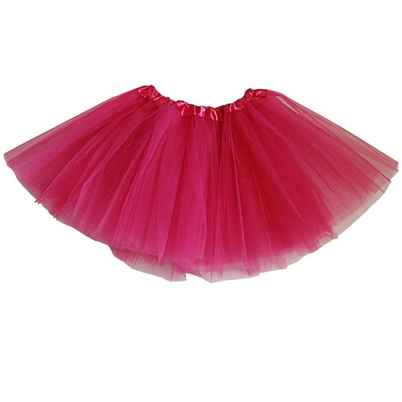 PEASKJP Ballet Tutu for Girls Toddler Girls Tulle Skirts Birthday Ballet Dance Layered Kids Princess Tutu Skirt Party,Hot Pink 3-8 Years
