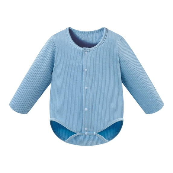 PEASKJP Boy Infant Clothes Baby Pajamas Infant Sleepers Newborn Girl Boy Clothes Rompers Jumpsuit Outfit Light Blue,18-24 Months