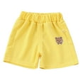 thumbnail image 1 of PEASKJP Boy's Shorts Toddler Boys Basketball Shorts Kids Mesh Shorts Active Soccer Shorts with Elastic Waist Shorts,Yellow 12-24 Months, 1 of 3