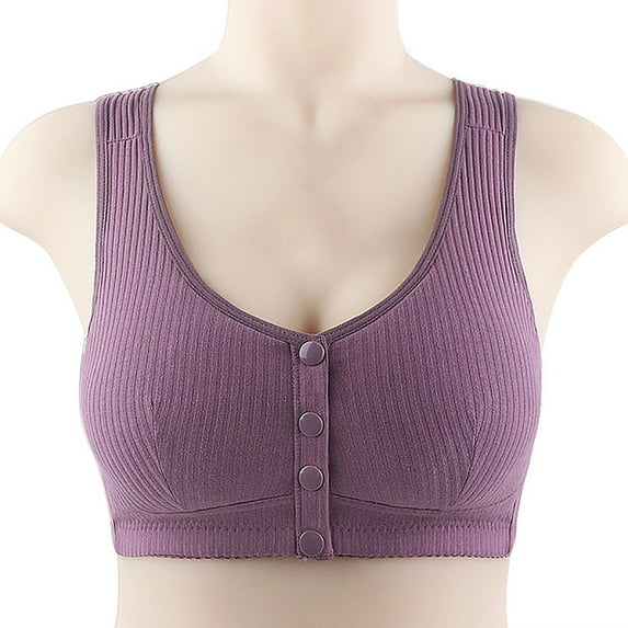 PEASKJP Bras for Women No Underwire Lightweight Support Wireless Bra Full-Coverage Wirefree T-Shirt Bra Comfortable Wirefree Bra Lingerie for Women Plus Size Grey 44