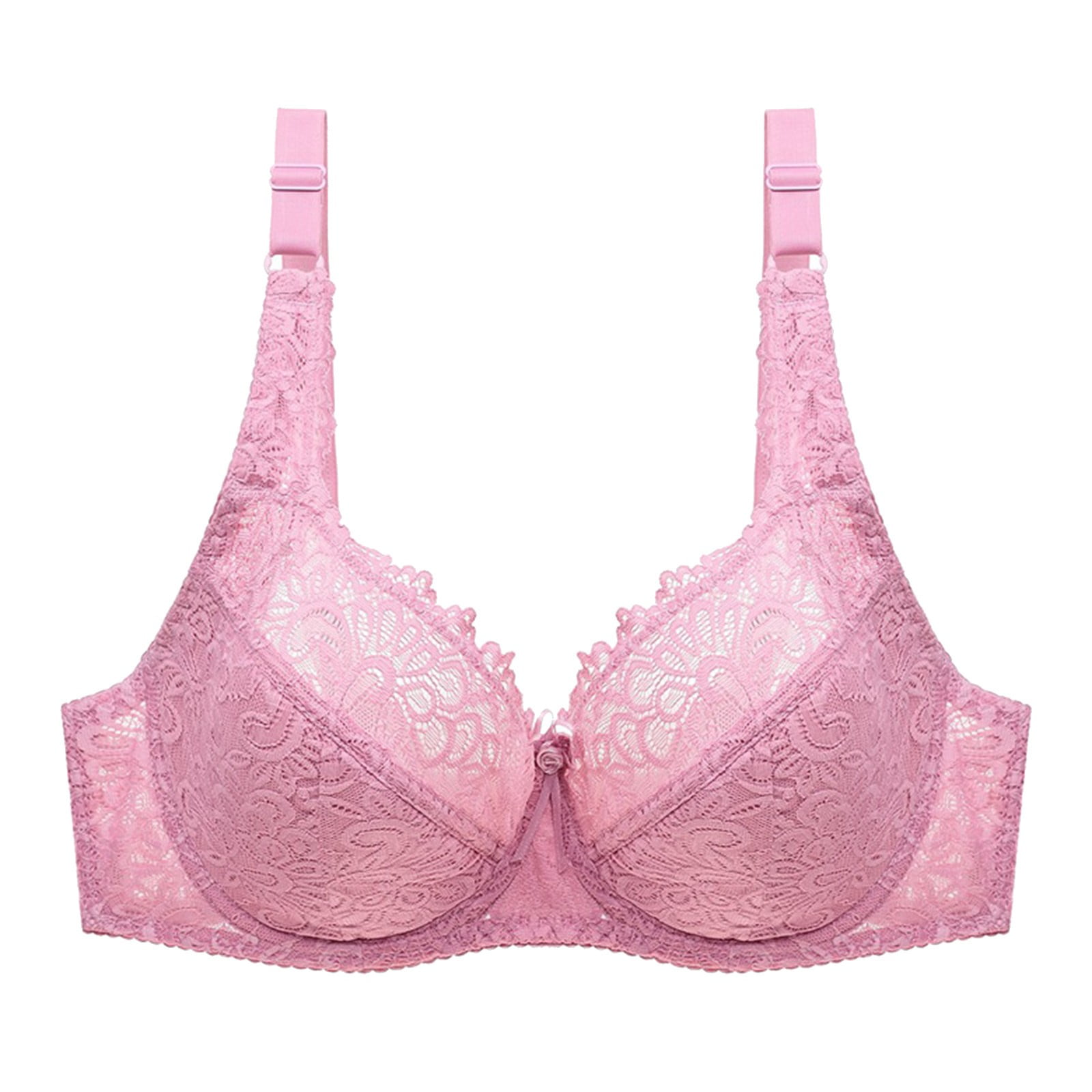Women Lace Underwire Bra Full Coverage Push Up Bralet with Wide Straps  Everyday Wear Tank Top Comfort Smoothing Underarm, K76-pink, 44E :  : Clothing, Shoes & Accessories