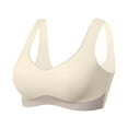 thumbnail image 1 of PEASKJP Bras for Women Plus Size Comfortable Wireless Lightly Lined BrasWire-Free Bra Beige XL, 1 of 5