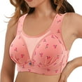 thumbnail image 1 of PEASKJP Bras for Women Smooth Back Compression Wirefree High Support Bra for Women Seamless Full-Coverage Bras Women's Lingerie 40 Watermelon Red, 1 of 2