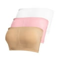 thumbnail image 1 of PEASKJP Bras for Women Strapless Bandeau Non Slip Seamless Padded Breathable Underwear Women Bra Plus Size PC Pink 6XL, 1 of 4
