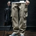 thumbnail image 1 of PEASKJP Cargo Pants Men Big and Tall Men's Multi Pocket Casual Outdoor Twill Cargo Pants with Pockets (Khaki,XXL), 1 of 5