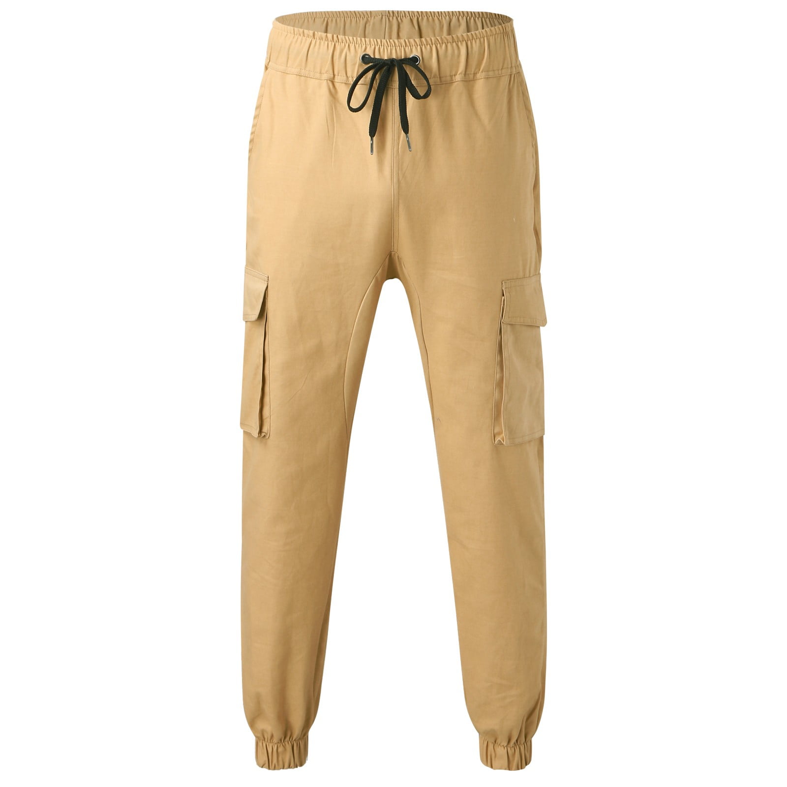 PEASKJP Cargo Pants Men Relaxed Fit Men's Outdoor Zip Cargo Pant (Khaki