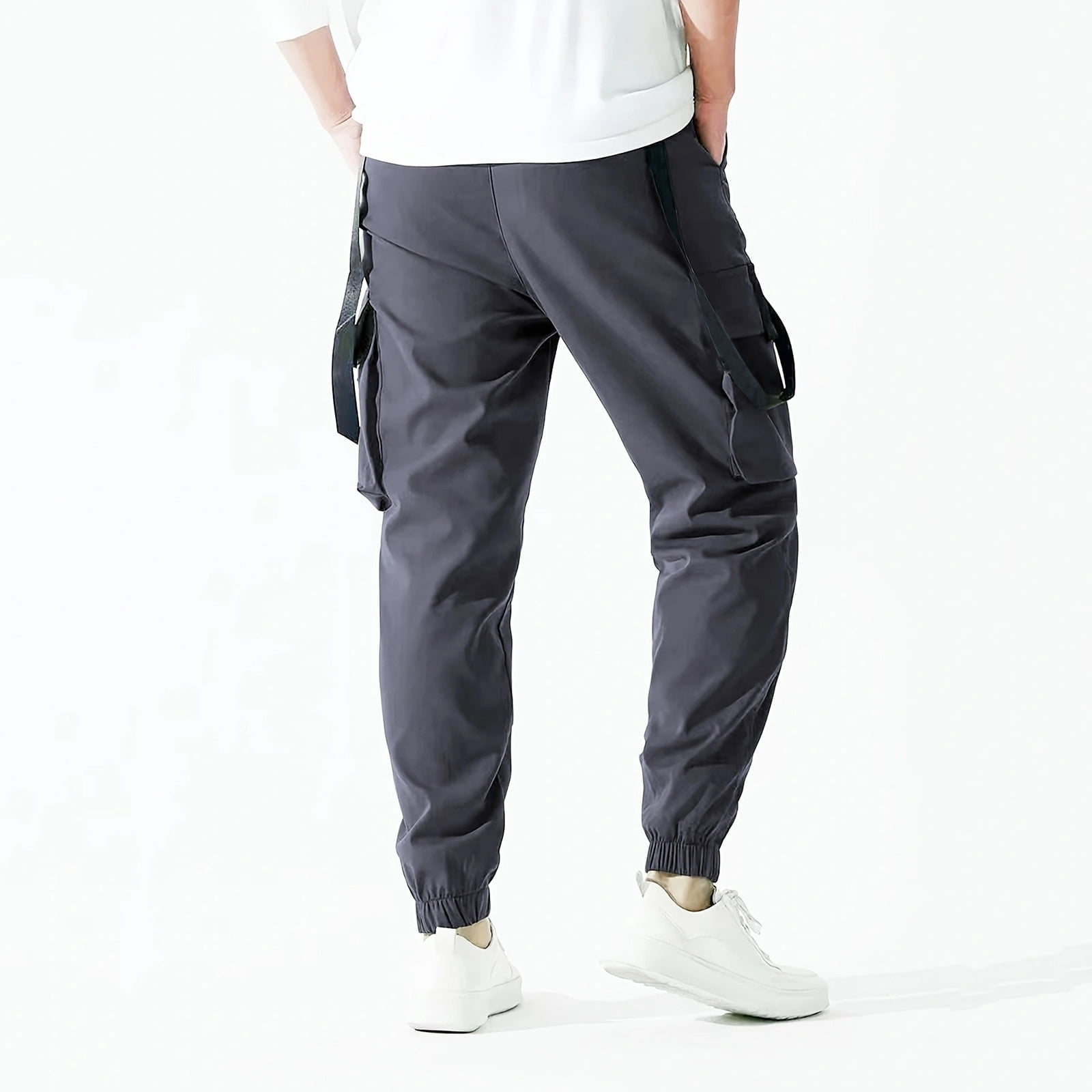 PEASKJP Cargo Pants Men Straight Fit Men's Cargo Pants Multi Pocket ...