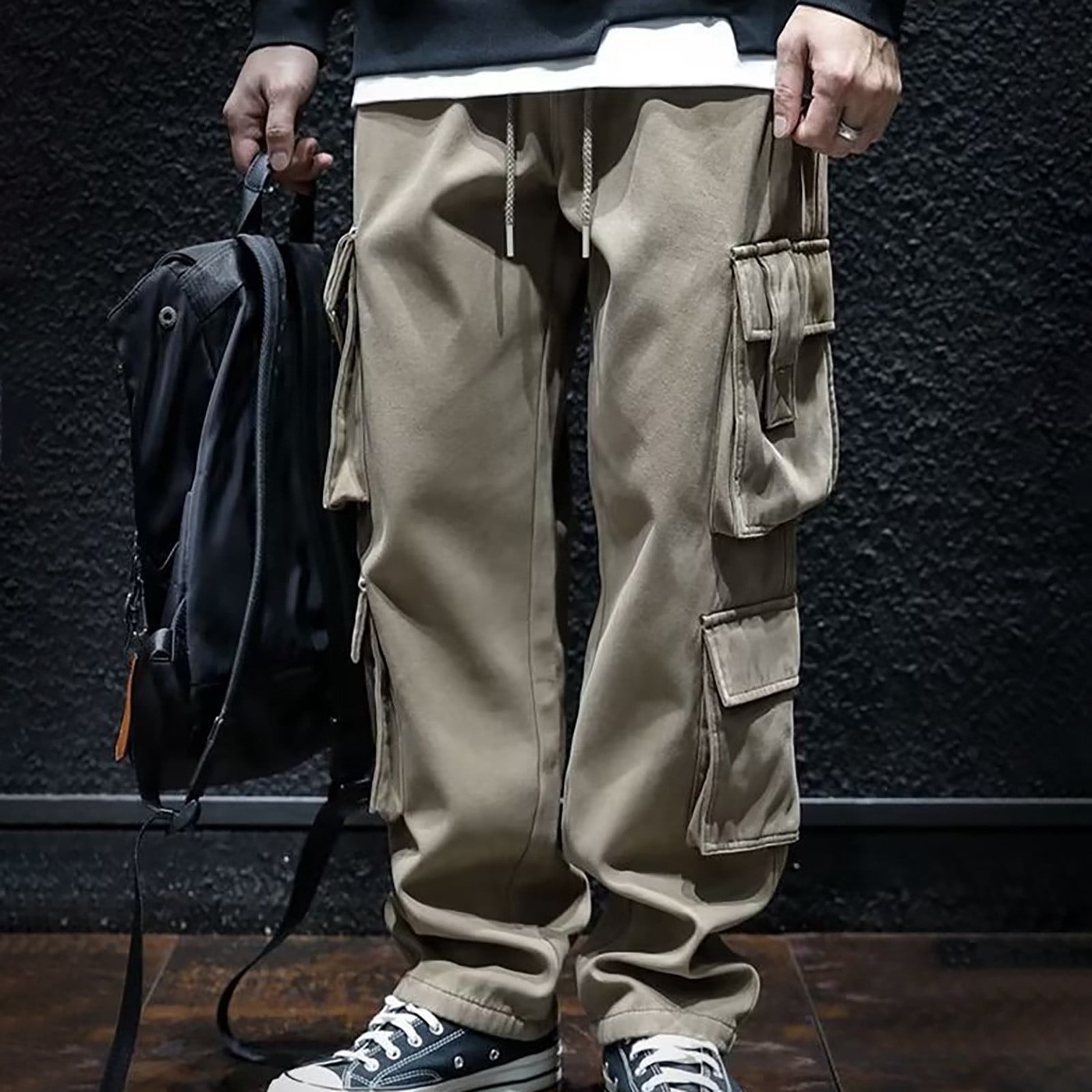PEASKJP Cargo Pants for Men Relaxed Fit Men's Casual Loose Fit Multi ...