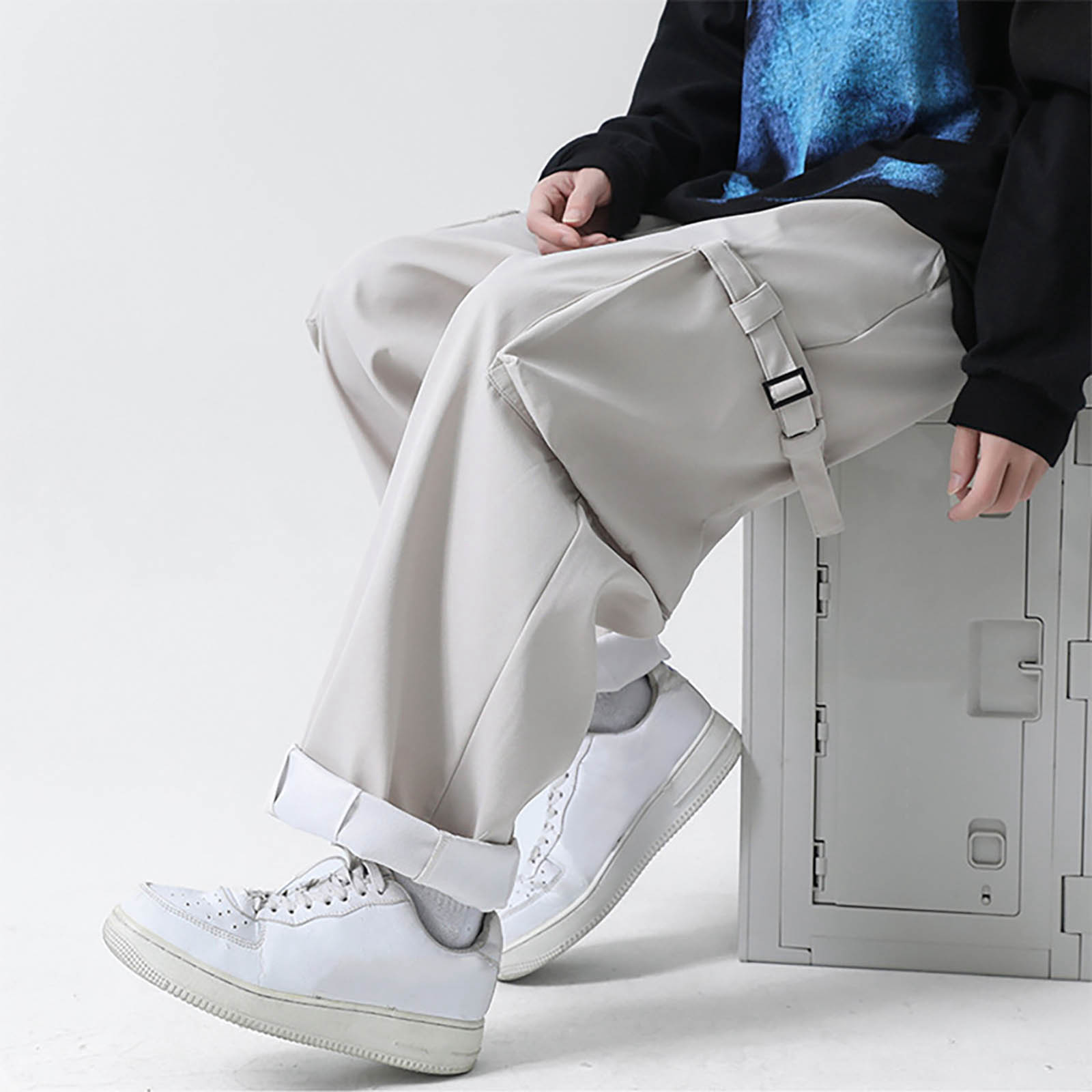 PEASKJP Cargo Pants for Men Relaxed Fit Mens Casual Slim Fit Solid ...