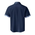 thumbnail image 1 of PEASKJP Casual Beach Shirts for Men Men's Casual Linen Button Down Shirts Short Sleeve Cuban Guayabera Embroidery Shirt Summer Beach Tops (Navy,XXL), 1 of 4