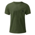 thumbnail image 1 of PEASKJP Casual Tops for Men Men's Letter Graphic Print Short Sleeve T Shirt Summer Tee Top (Green,XXL), 1 of 3