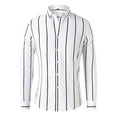 thumbnail image 1 of PEASKJP Dress Shirts Long Sleeve Button Down Shirts Casual Formal Plain Dress Shirts Cowboy Shirts White XL, 1 of 3