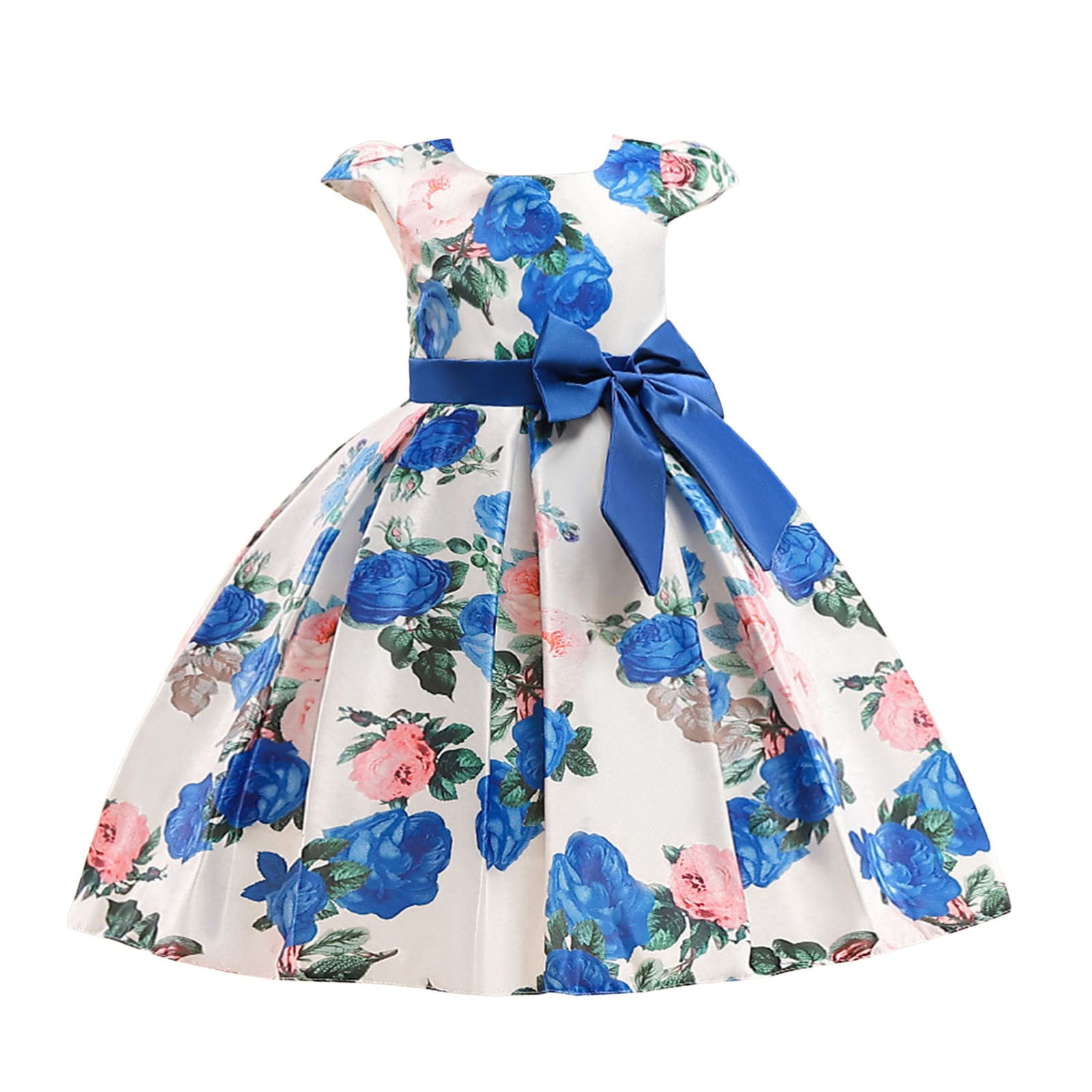 IDOPIP Flower Girl Sequins Bowknot Butterfly Tutu Dress For Kids Baby Christening Baptism Communion Birthday Party Dress Toddler Princess Pageant Wedding Gown With Headwear Pink Butterfly 3-4 Years